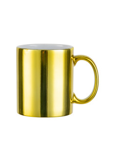 11oz Gold Plated Ceramic Mug--