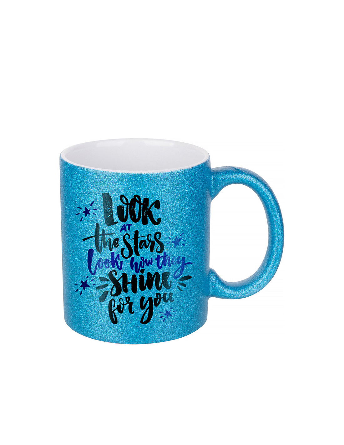 Tasse à paillettes 11oz/330ml (bleu)