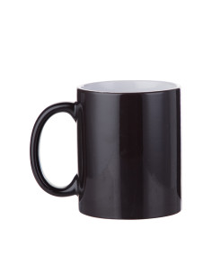 11oz Color Changing Mugs--Glossy, with white box -Black