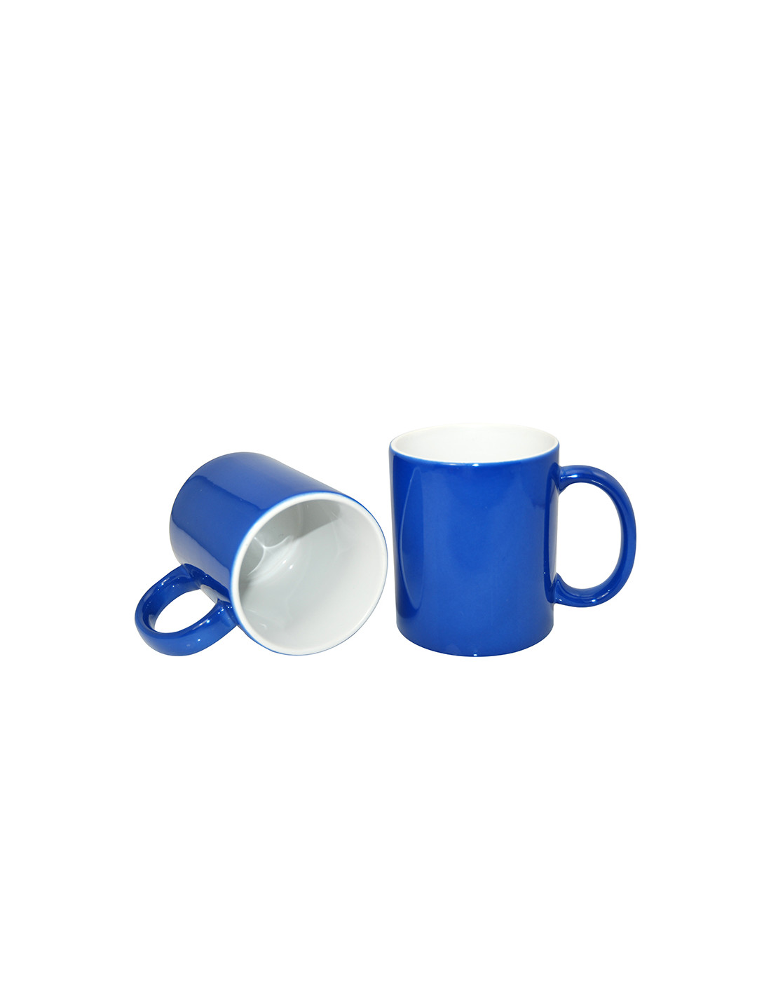 Tasses à couleur changeante de 11 oz - Brillantes, avec boîte blanche - Bleu