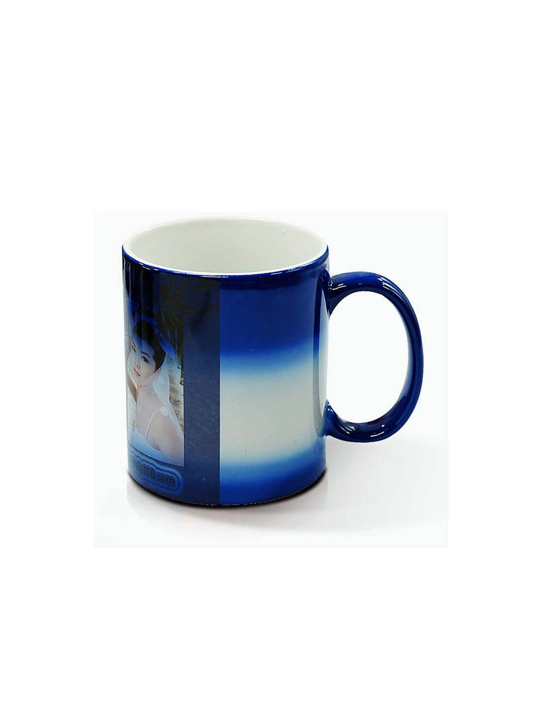 Tasses à couleur changeante de 11 oz - Brillantes, avec boîte blanche - Bleu