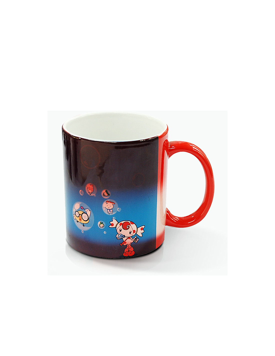 Tasses à couleur changeante de 11 oz - Brillantes, avec boîte blanche - Rouge
