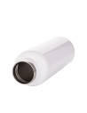 Bouteille portative en acier inoxydable avec couvercle en bambou de 500 ml/17 oz (blanc)