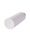 Bouteille portative en acier inoxydable avec couvercle en bambou de 500 ml/17 oz (blanc)
