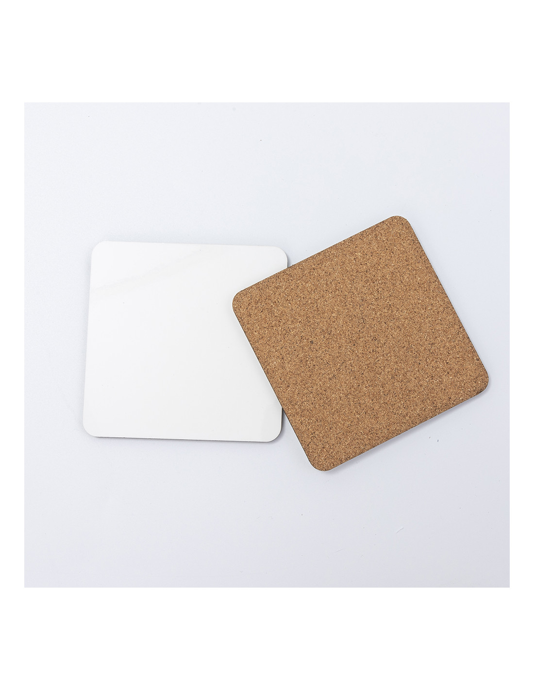 Sous-verre carré à sublimation avec liège