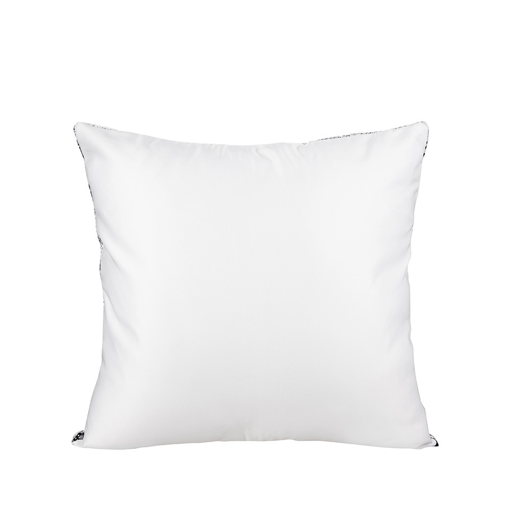 Housse de coussin à paillettes (noir/blanc)