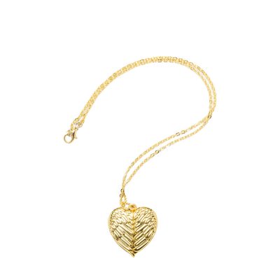 Collier coeur ailes d'ange (or)