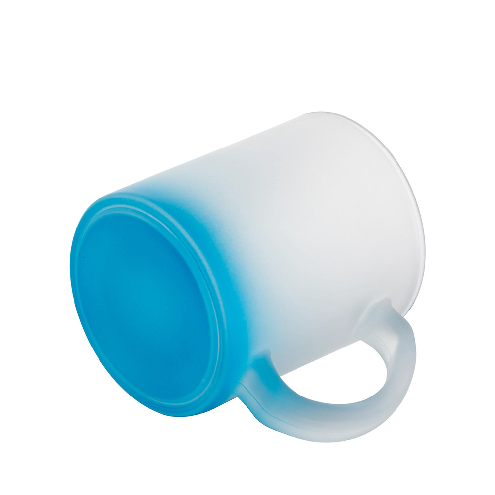 Tasses en verre 11oz dégradé bleu clair