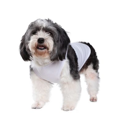 T-shirt débardeur pour chien à sublimation S (blanc)