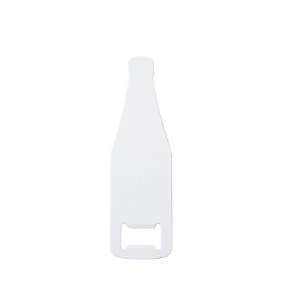 Ouvre-bouteille entièrement blanc en acier inoxydable (bouteille de vin, 3,5 x 11,6 cm)