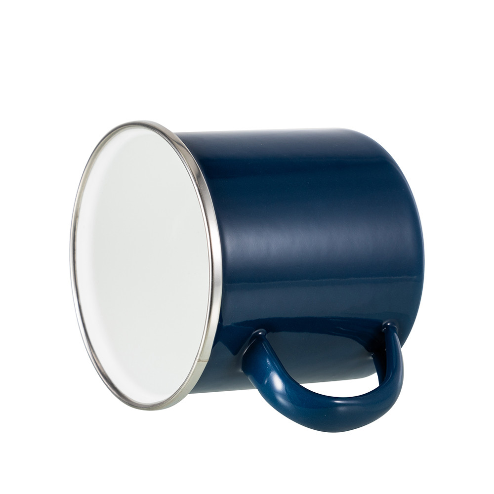 Tasse en émail coloré de 12 oz/360 ml (bleu foncé)