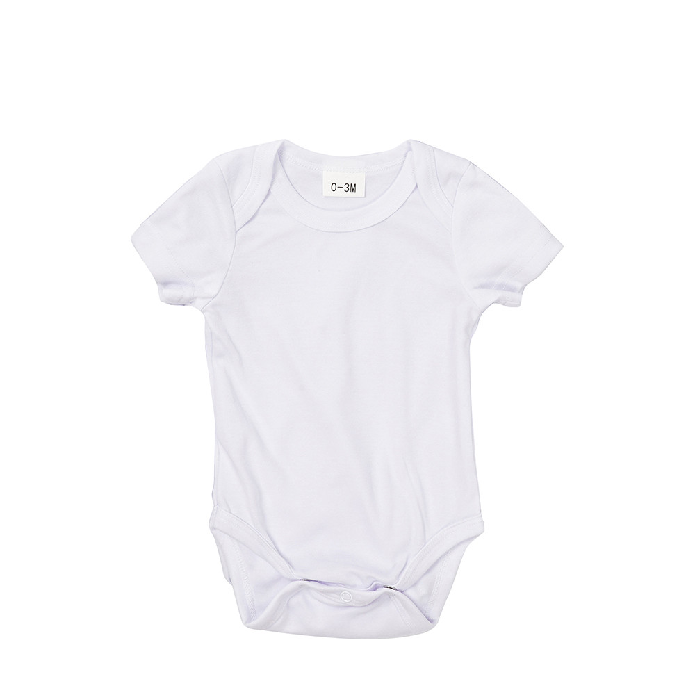 Combinaison bébé manches courtes L (blanc, 6-12M)