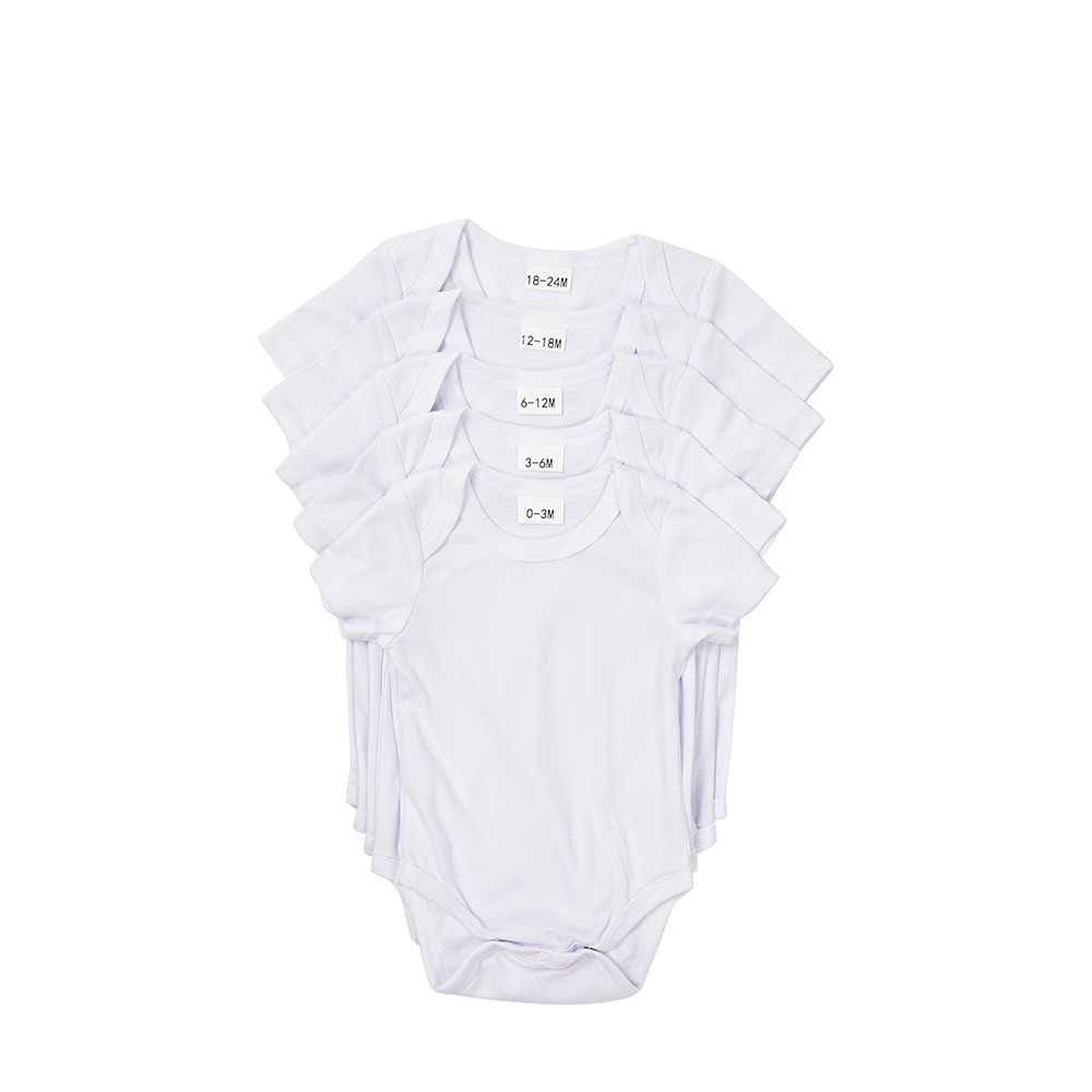 Combinaison bébé manches courtes L (blanc, 6-12M)