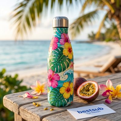 17 oz/500 ml aluminium cola-shaped bottle (silver)